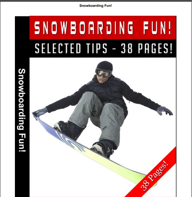 Snow Boarding Fun